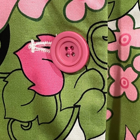 ALDO TREVI Vintage Floral Above Knee Jacket Size 8 - Picture 5 of 8